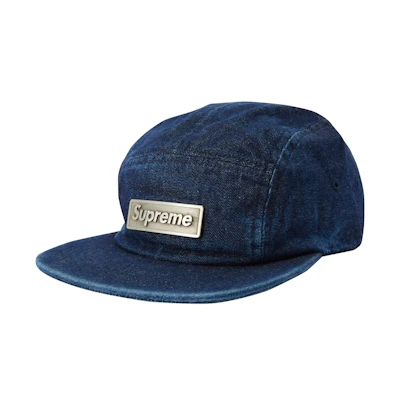 Supreme Metal Plate Camp Cap Blue