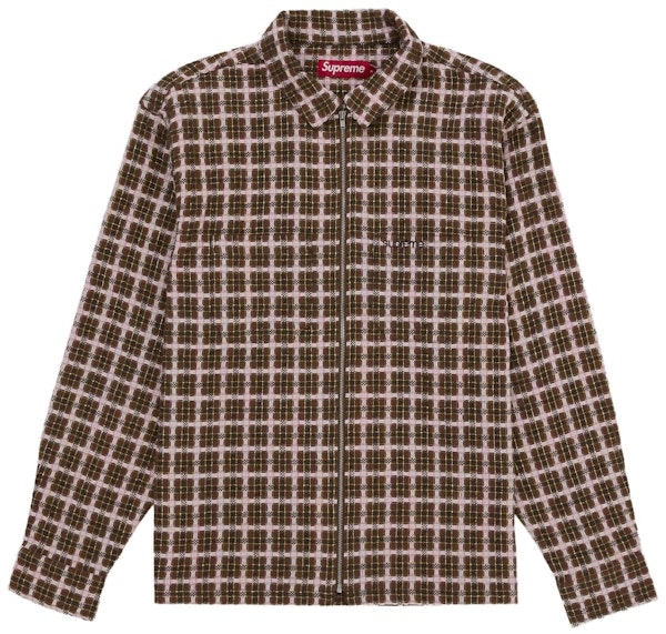 supreme-metallic-plaid-zip-up-shirt-multicolor