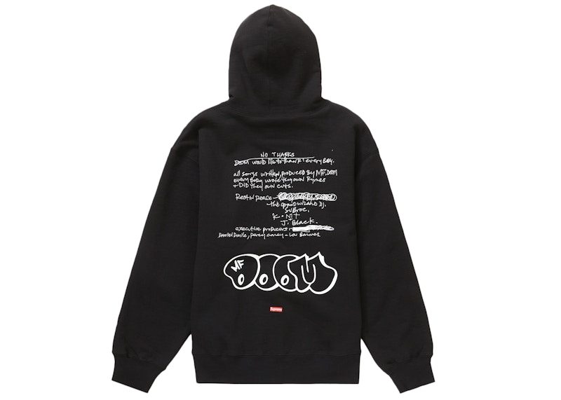 Supreme MF DOOM Hooded Sweatshirt Black 圖 2