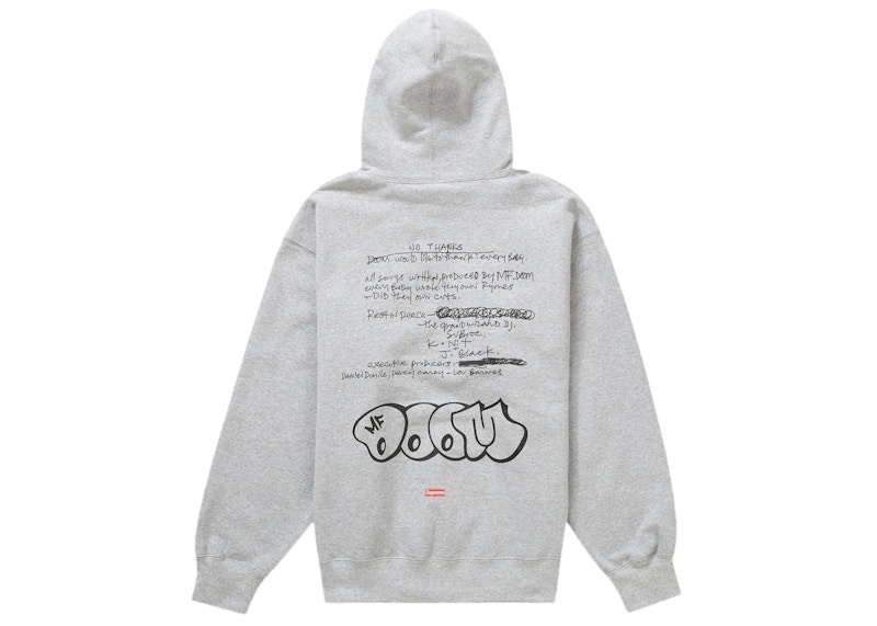 Supreme MF DOOM Hooded Sweatshirt Heather Grey 圖 2