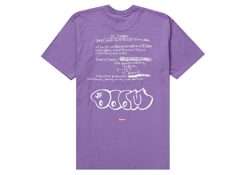 Order Supreme MF DOOM 紫色T恤