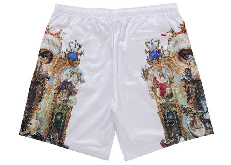 Order Supreme Michael Jackson Dangerous Pantalón Corto de Malla Blanco