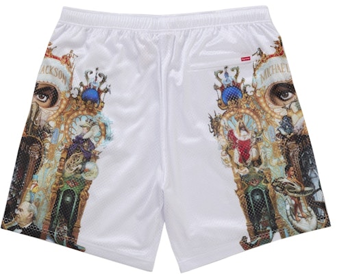 Supreme Michael Jackson Dangerous Pantalón Corto de Malla Blanco Order Supreme Michael Jackson Dangerous Pantalón Corto de Malla Blanco
