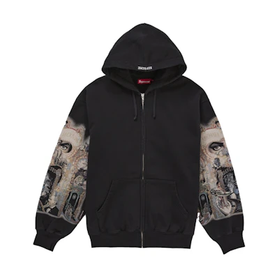Supreme Michael Jackson Dangerous Zip Up Hooded Sweatshirt Black
