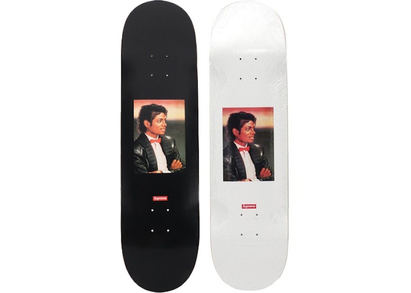 Supreme Michael Jackson Skateboard Deck Black/White Set
