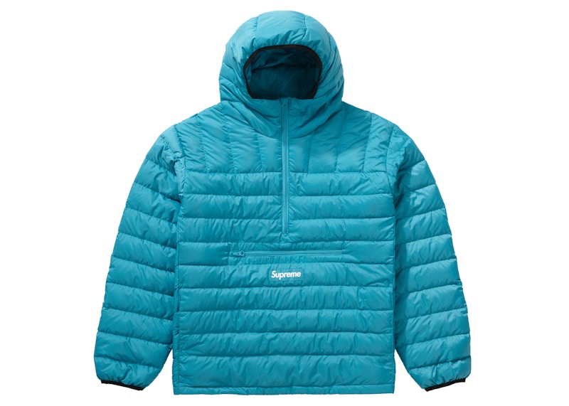 Supreme Micro Down Half Zip Hooded Pullover (FW21) Teal