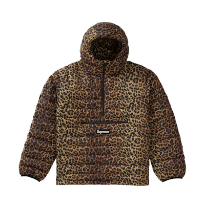 Supreme Micro Down Half Zip Hooded Pullover (FW21) Leopard