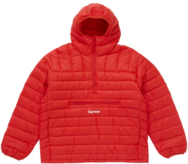 supreme-micro-down-half-zip-hooded-pullover-fw-24-dark-orange