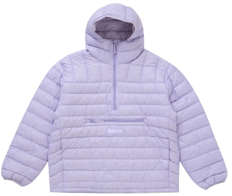 Supreme Micro Down Half Zip Hoodie Pullover (FW24) Lila Buy Supreme Micro Down Half Zip Hoodie Pullover (FW24) Lila