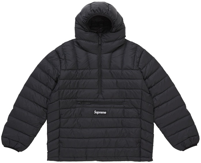 supreme-micro-down-half-zip-hooded-pullover-fw-25-black
