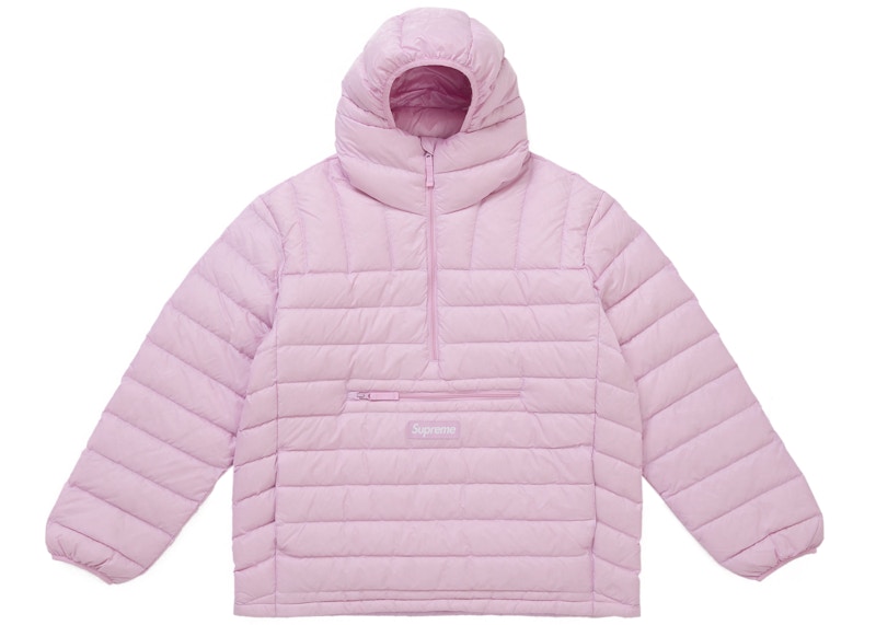 Supreme Micro Down Half Zip Hooded Pullover (FW25) Light Pink