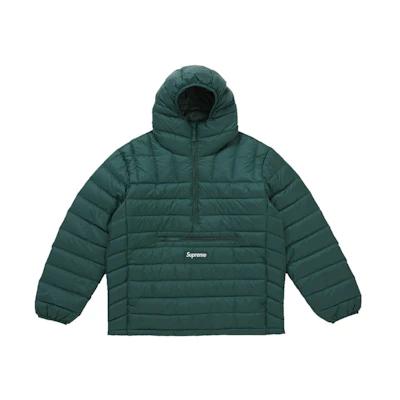 Supreme Micro Down Half Zip Hooded Pullover (FW25) Dark Green