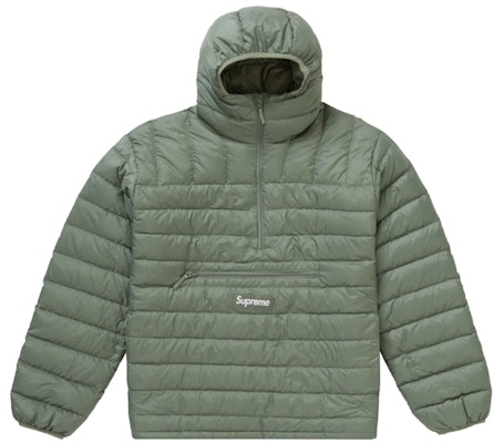 Supreme橄榄色半拉链连帽羽绒上衣 Buy Supreme橄榄色半拉链连帽羽绒上衣
