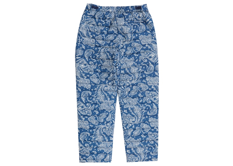 Order 슈프림 마이크로 다운 팬츠 (22FW) 블루 페이즐리 
