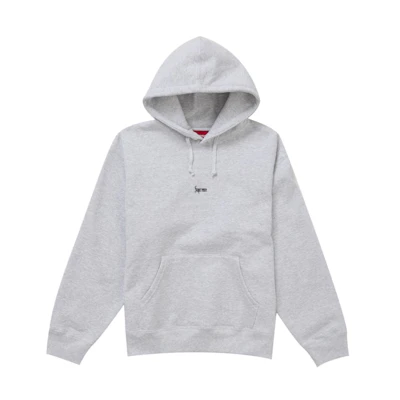 Supreme Micro Logo Hooded Sweatshirt (FW24) Ash Grey