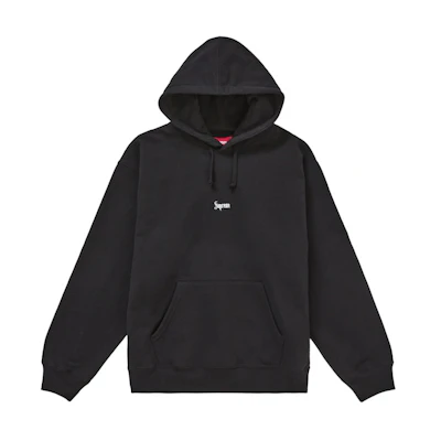 Supreme Micro Logo Hooded Sweatshirt (FW24) Black