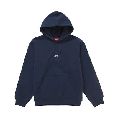 Supreme Micro Logo Hooded Sweatshirt (FW24) Navy