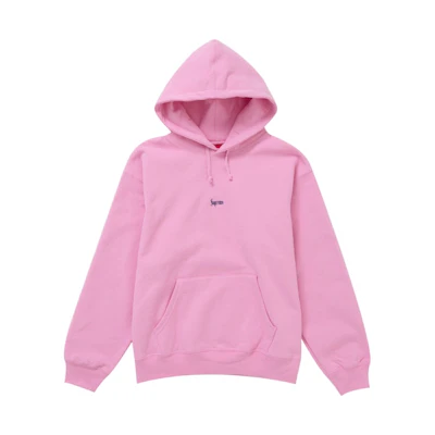 Supreme Micro Logo Hooded Sweatshirt (FW24) Pink