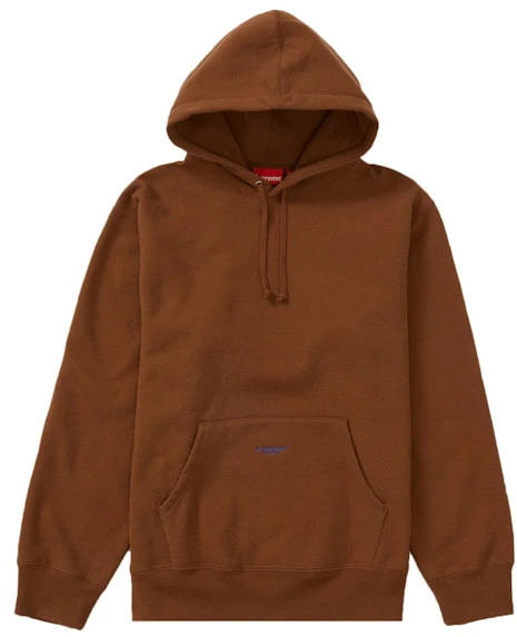 supreme-micro-logo-hooded-sweatshirt-ss-22-brown