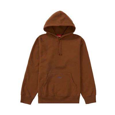 Supreme Micro Logo Hooded Sweatshirt (SS22) 'Brown'