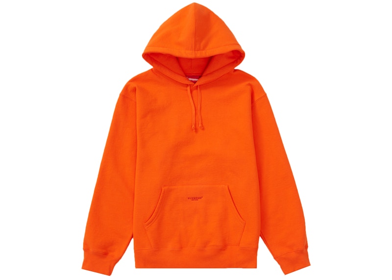 Supreme Micro Logo Hooded Sweatshirt (SS22) 'Dark Orange'