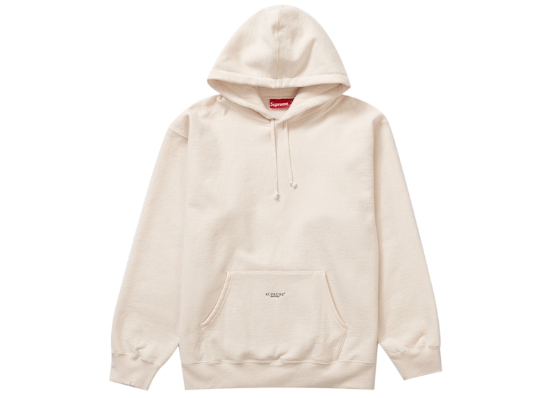 Supreme Micro Logo Hooded Sweatshirt (SS22) 'Natural'