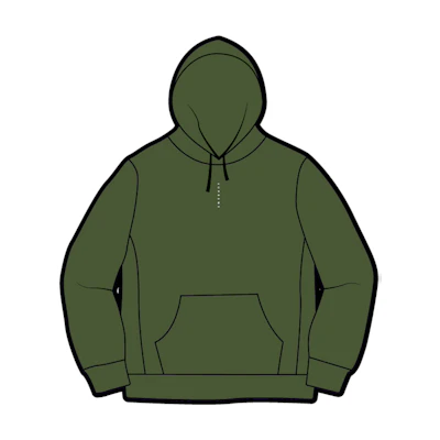 Supreme Micro Logo Hooded Sweatshirt Green