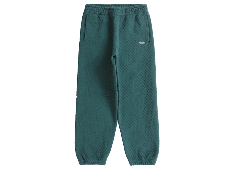 Buy Supreme Micro Quilted Sweatpant Hijau Gelap