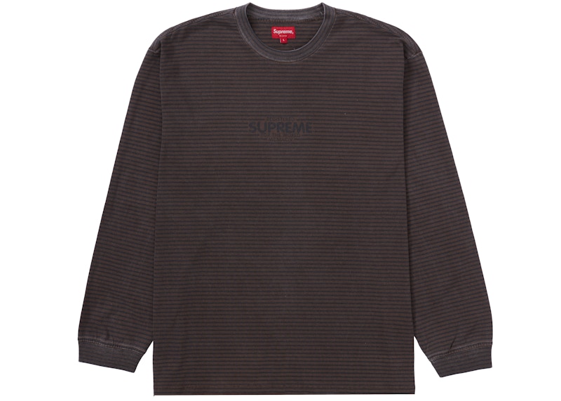 Buy Supreme Micro Stripe L/S Top Coklat