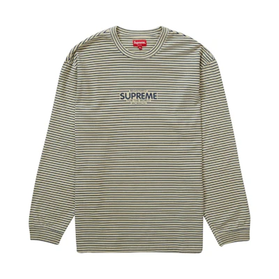 Supreme Micro Stripe L/S Top Natural