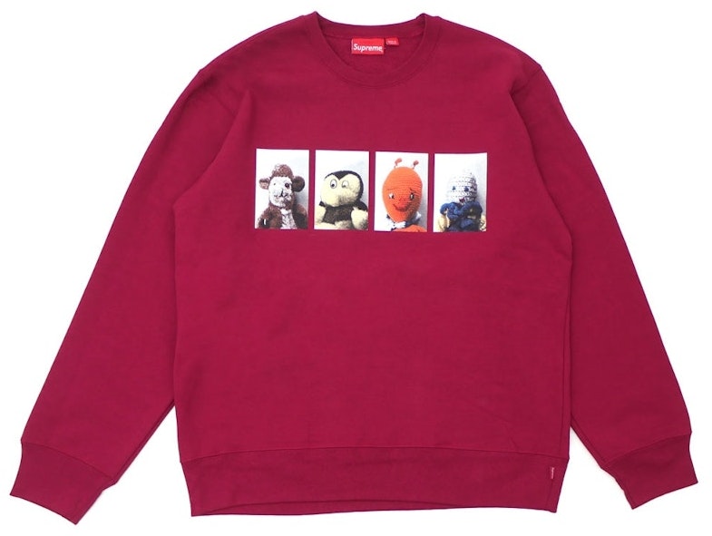 supreme-mike-kelley-ahh-youth-crewneck-sweatshirt-dark-magenta
