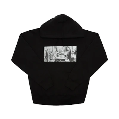 Supreme Mike Kelley Franklin Signing the Treat of Alliance with French Officials Hooded Sweatshirt Black