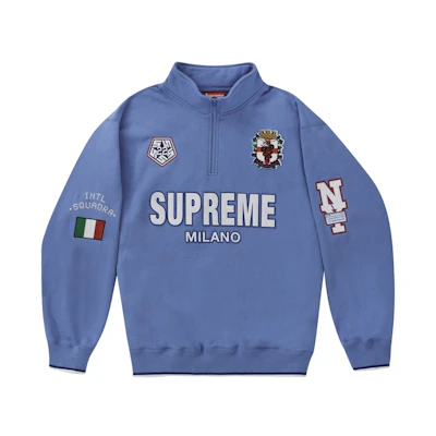 Supreme Milano Half Zip Pullover Light Blue