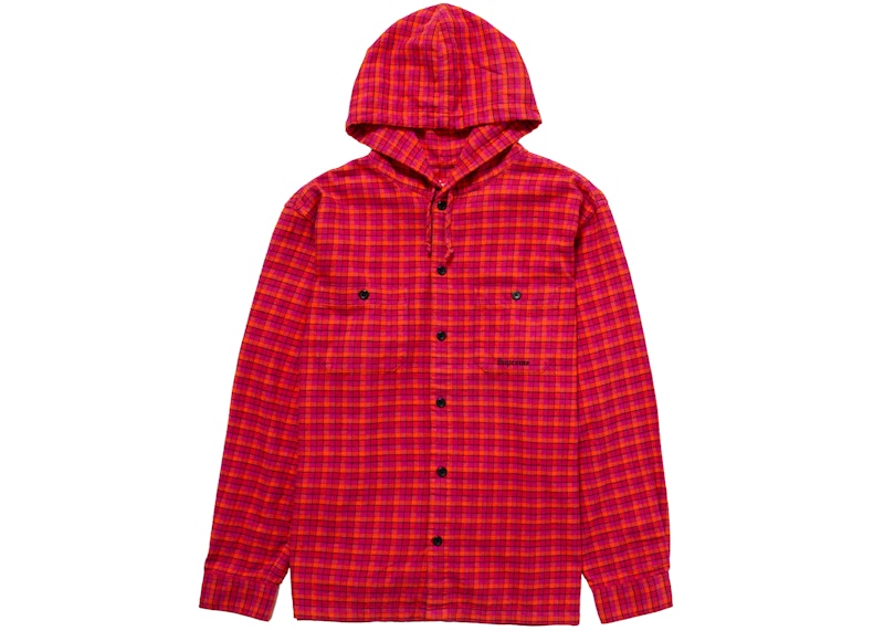 Buy Supreme Mini Plaid Hooded Shirt Pink