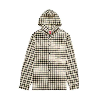 Supreme Mini Plaid Hooded Shirt White