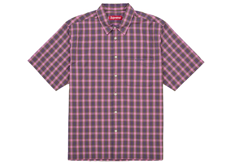 Supreme Mini Plaid S/S Shirt (SS26) Pink