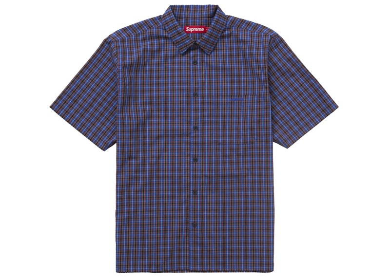Supreme Mini Plaid S/S Shirt Blue