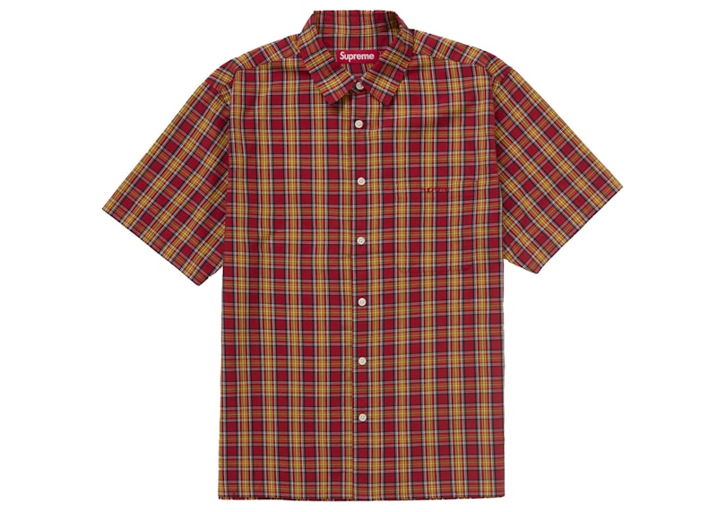 Supreme Mini Plaid S/S Shirt Orange
