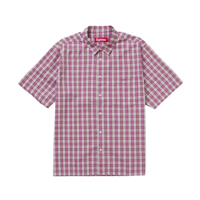Supreme Mini Plaid S/S Shirt Pink