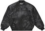 Buy Supreme Mister Cartoon Embroidered Leather Jacket Black