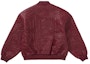 Lookbook Supreme Mister Cartoon Embroidered Leather Jacket Burgundy