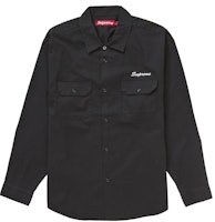 Supreme Mister Cartoon Work Shirt Black Supreme Mister Cartoon Work Shirt Black
