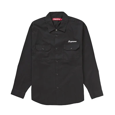 Supreme Mister Cartoon Work Shirt Black