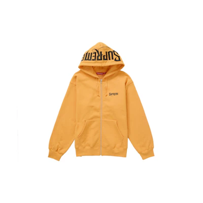 Supreme Mister Cartoon Zip Up Hooded Sweatshirt Tangerine