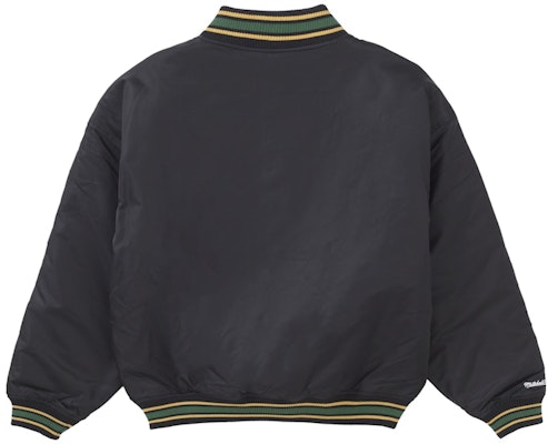 Supreme Mitchell & Ness 迷彩標誌棒球夾克 黑色 Lookbook Supreme Mitchell & Ness 迷彩標誌棒球夾克 黑色