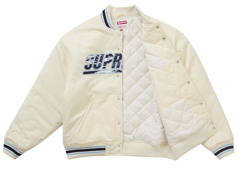 Order Supreme Mitchell & Ness 军装迷彩标徽白色夹克