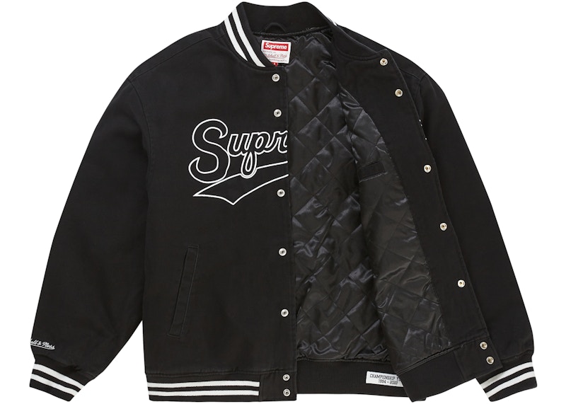 Supreme Mitchell & Ness Doughboy Twill Varsity Jacket Black 圖 2