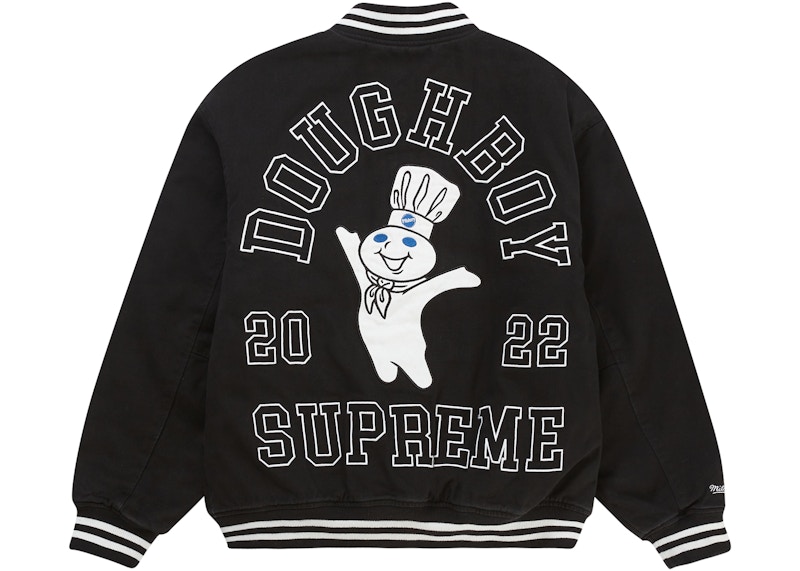 Supreme Mitchell & Ness Doughboy Twill Varsity Jacket Black 圖 3