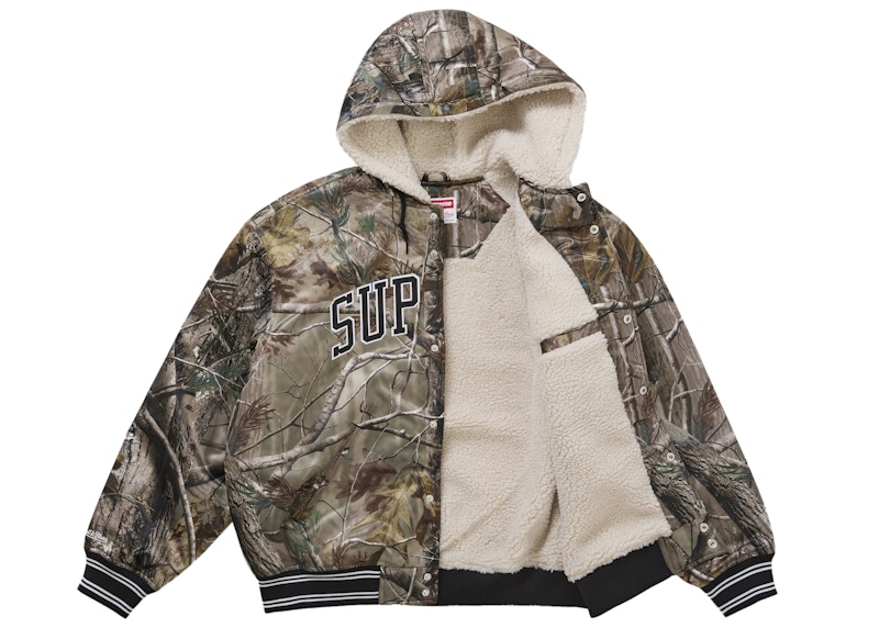 Order シュプリーム ミッチェル&ネス フード付きサテンバーシティジャケット リアルツリーカモ