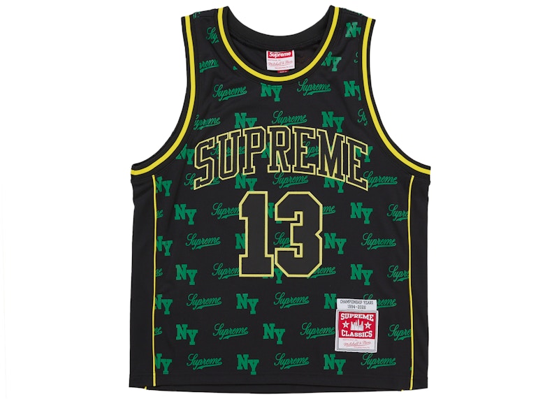 Supreme Mitchell & Ness Monogram Basketball Jersey Black